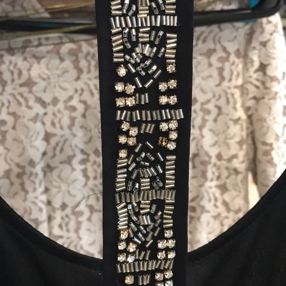 Black mini dress with embellishment in back - Picture 2 of 4